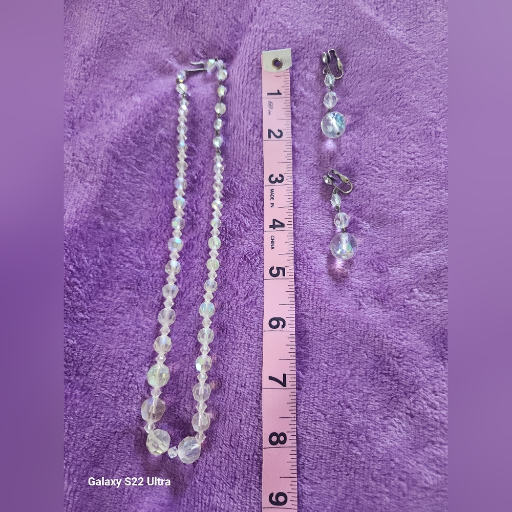Elegant Crystal Necklace and Earring Set